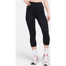 Black Tights Nike Women's One High-Waisted Cropped-Length Leggings Black/black