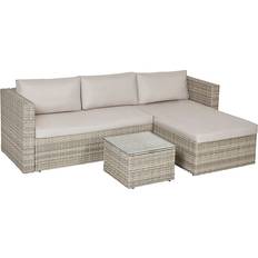 Homebase Alexandria Outdoor Lounge Set, 1 Table incl. 2 Sofas