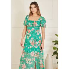 Yumi Floral Print Maxi Dress, Green