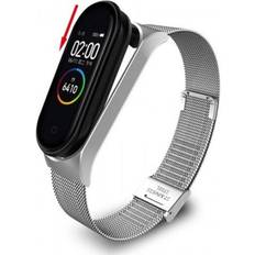 HOD Fitness 2 Replacement Bracelet Steel Strap For Xiaomi Mi Band 4 Silver