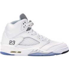 Nike Air Jordan 5 Shoes Nike Air Jordan 5 Retro M - White/Metallic Silver/Black