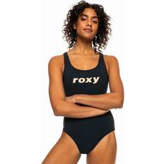 Black Swimsuits Roxy Women's Womens Active One Piece Swimming Costume Black/Grey