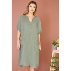 Rayon Dresses Yumi Italian Linen Tunic Dress