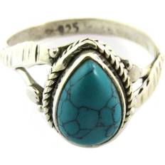 Turkos Ringar Les Trésors de Lily Bague Argent 'Heaven' turquoise 12x9 mm
