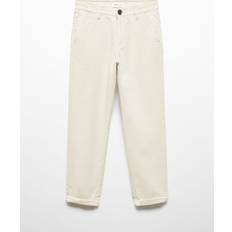 Linen Trousers Mango Kids' Nico Chino Trousers, Light Beige