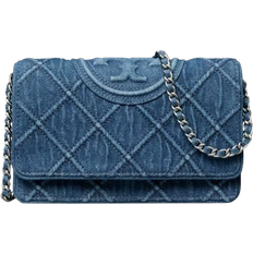 Tory Burch Fleming Soft Chain Wallet - Denim