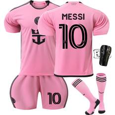 Hkedes 22, PINK 10A 2024 Boys Girls Football Jersey Suit Miami Home MESSI 10# SUAREZ 9# Kids Sports Fans soccer Jersey set