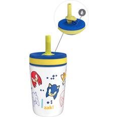 Zak Designs Sonic the Hedgehog Kelso Toddler Cups For Travel or At Home, 12oz Vacuum Insulated Stainless Steel Sippy Cup With Leak-Proof is Perfect For Kids Sonic, Tails, Knuckles