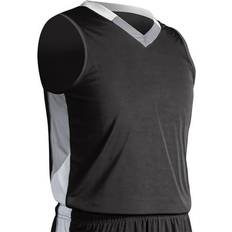 Basketball T-shirts Champro Rebel Basketball Jersey - Black/Silver/White