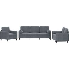 6-sits - Soffgrupper Soffor vidaXL 3201955 Dark Gray Soffa 198.1cm 3st 6-sits