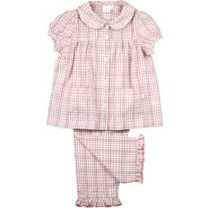 Mini Vanilla Girls' Check Cotton Traditional Summer Pajamas! 9-10Y