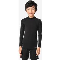 Children's Clothing KIPSTA Long-sleeved Thermal Football Base Layer Top Keepcomfort Black Smoked Black