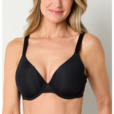 DD - Jersey Bras Liz Claiborne Lightly Lined Full Coverage Bra 351861, Ddd, Black Black