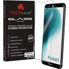 Screen Protectors TechGear Screen Protector fits Huawei P Smart 2018 GLASS Edition Genuine Tempered Glass Screen Protector Guard Cover Compatible with Huawei P