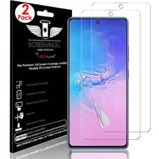 Screen Protectors TechGear [2 Pack Screen Protector fits Samsung Galaxy Note 10 Lite [Screen Angel Edition] [In-Display FingerID Support] [Case Friendly] [Bubble Free]