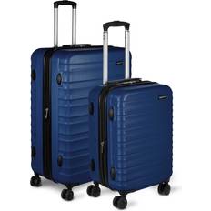 Blue Suitcase Sets Amazon Basics Hardside Luggage ABS Hard-Shell Spinner Suitcase with 4 Wheels 2 Piece Set 55 78 cm