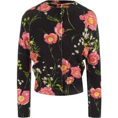 Balenciaga Cardigans Balenciaga Sort Poppy Printet Kort Cardigan Black