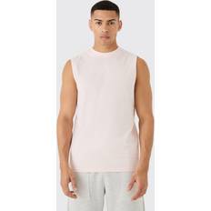 Man - Roze Mouwloze shirts boohooMAN Basic Man Triangle Vest - Pink