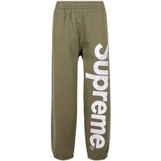 Supreme Trousers Supreme Satin Appliqué Sweatpant - Light Olive