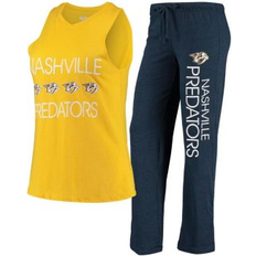 Gold - Women Pyjamas Concepts Sport Women's Gold/Navy Nashville Predators Meter Tank Top & Pants Sleep Set