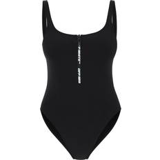 Off-White Swimsuits Off-White Badpak Met Logoprint - Zwart