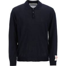 Lana Polos GOLDEN GOOSE Polo Maniche Lunghe Da Uomo Blu Navy