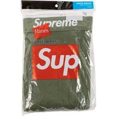 Supreme Men's Underwear Supreme Hanes Boxer Briefs 2 Pack - Olive