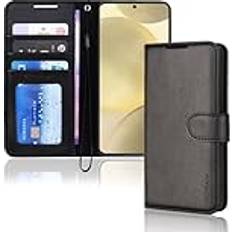 TechGear Galaxy S24 Leather Wallet Case Flip Case