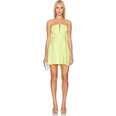 Susana Monaco Flare Mini Dress in Lemon. S, XL