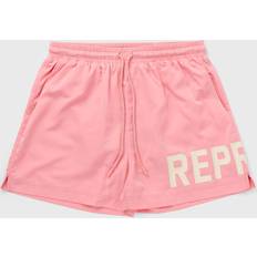 Represent Swimwear Represent Mens Flamingo Pink Brand-print Regular-fit Swim Shorts