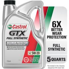 5w30 Motor Oils Castrol GTX Full Synthetic 5W-20, 5QT Motor Oil