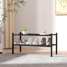 Ebern Designs Black Hallway Furniture & Accessories Ebern Designs 9 Bamboo Shoe Rack