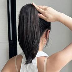 Shein Ponytail Extension 16 Inch Short Craw Ponytail Hair Extensions For Women,Extension Synthetic Straight Clip Wig Daily Fluffy