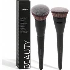 Makeup Shein MAANGE 2pcs Professional Facial Makeup Brush Set,Makeup Tools With Soft Fiber For Easy Carrying,Foundation Brush,Powder Brush,Blush Brush,Brush Set Fo