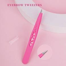 Makeup Shein Professional Eyebrow Plucking Tweezers Eyelash Tweezers,1pc Stainless Steel Pink Pointed Tweezers Multifunctional Tweezers,For Women And Men