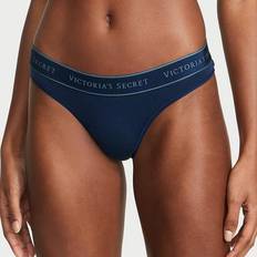Victoria's Secret Women's Logo Cotton Thong Panty