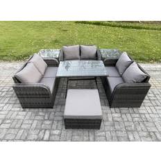 Garden & Outdoor Furniture Fimous Rattan Garden 7 Outdoor Lounge Set