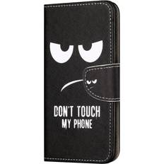 Eiderwood Motorola Moto G24 Power Læder Cover m. Pung & Print "Don't Touch My Phone"