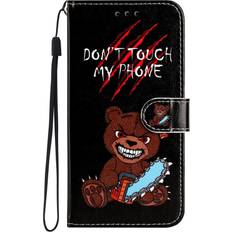 Eiderwood Motorola Moto G42 Læder Cover m. Pung og Strop "Don't Touch My Phone"