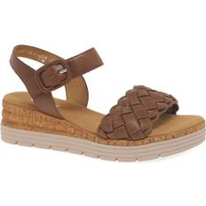 Gabor Slippers & Sandals Gabor Sidcot Womens Wedge Heel Sandals Colour: Camel