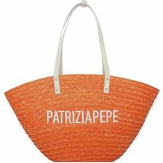 Patrizia Pepe Summer Straw Shopper Tasche 19 cm orange sunset