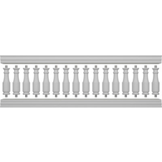 Stair Railings Ekena Millwork Fiberthane Hamilton Balustrade Railing Kit, Style N 6 7/8" On-Center Spacing to Pass 4" Sphere Code