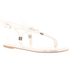 TPR - Women Sandals Apache Womens Flat Sandals Toe-Post Blunt Buckle white White