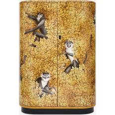 Fornasetti Curved Scimmie e Foglie Multicolour Storage Cabinet 92x131.5cm