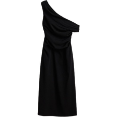 H&M Draped One Shoulder Dress - Black