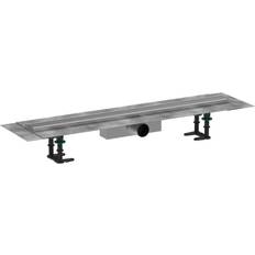 Plumbing Hansgrohe RainDrain Compact Komplettset Duschrinne 800, für Standardinstallation, Edelstahl gebürstet, 56178800
