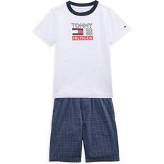 Tommy Hilfiger Other Sets Children's Clothing Tommy Hilfiger Little Boy's 2-Piece Logo Tee & Checked Shorts Set White 2T