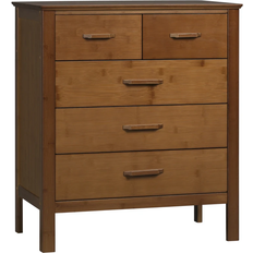 Bamboo Chest of Drawers Homcom Tall Brown Chest of Drawer 26x29.2"