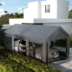 OutSunny Carports OutSunny Carport 10' Garage, Adjustable Heavy Duty Car Port Canopy N/A (Building Area )