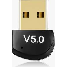 Kebidu Kebidumei bluetooth usb 5.0 dongle adapter musikkmottaker bluetooth adapter til datamaskin pc trådløs usb bluetooth avsender